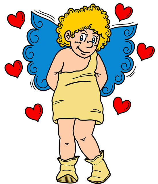 Free cupid angel valentine's day illustration