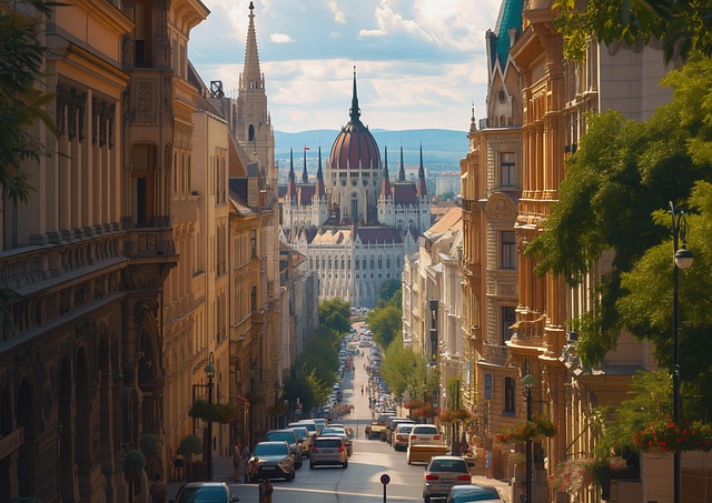 Free ai generated budapest city illustration