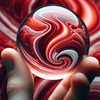 Ai Generado, Mármol, Esfera De Cristal