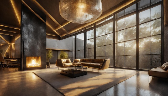 Free ai generated indoors fireplace illustration