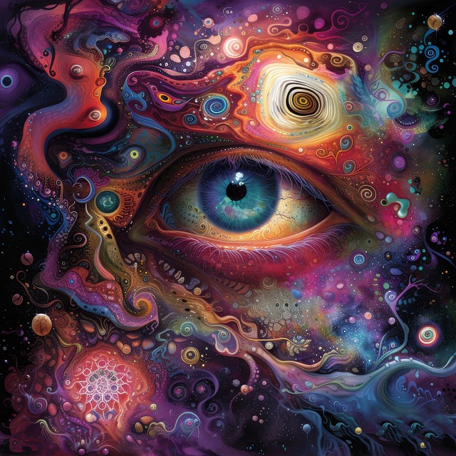 Free ai generated human eye pattern illustration