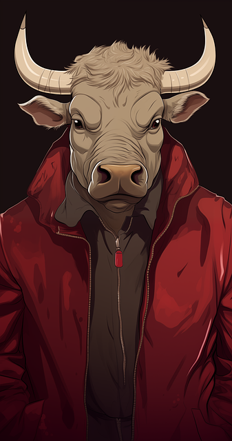 Free ai generated bull cow illustration