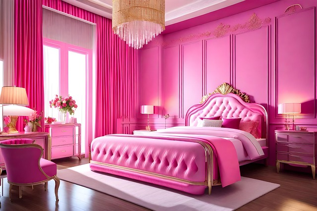 Free ai generated bedroom room illustration