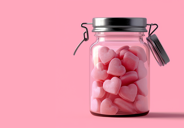 Free ai generated glass hearts illustration