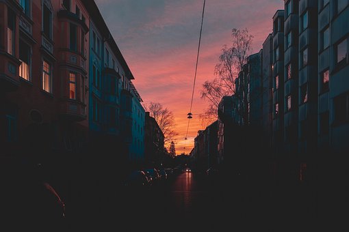 Free Sunrise City photo and picture