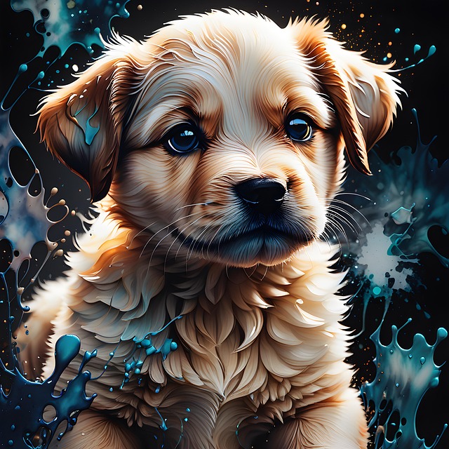 Free ai generated dog puppy illustration