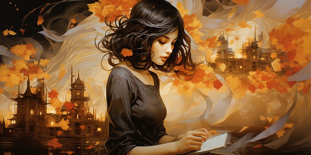 Free ai generated woman writer illustration