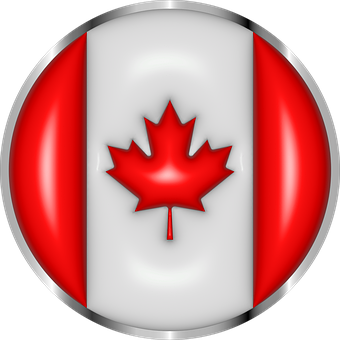 Canada, Canadisk, Flag, Rund, Cirkel
