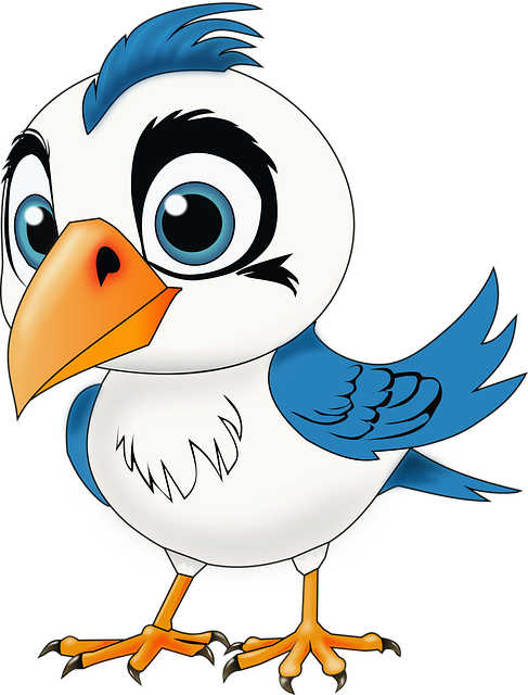 Free bird cartoon nature vector