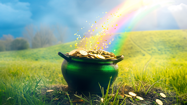 Free ai generated coins pot illustration