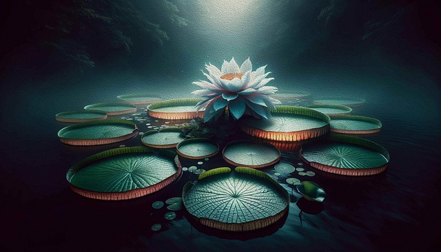 Ai Generiert, Blume, Victoria Amazonica