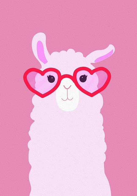 Free alpaca lama wool illustration