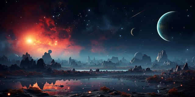 Free ai generated universe planets illustration