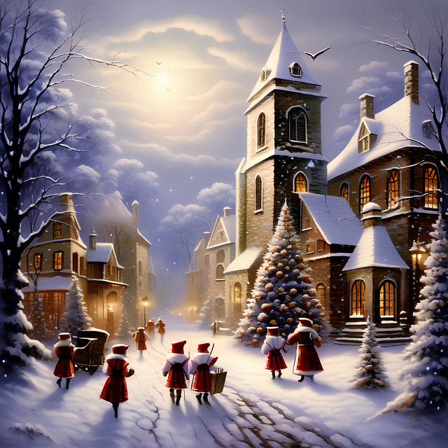 Free christmas winter background illustration