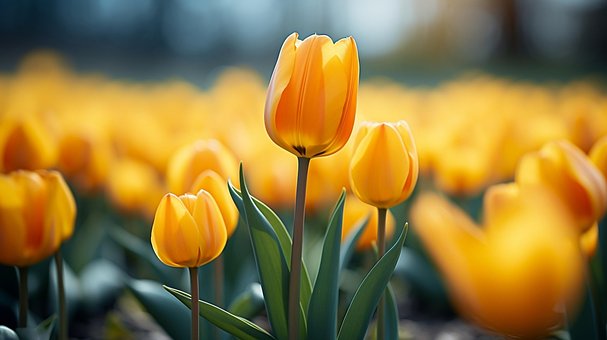 Flores, Primavera, Tulipas, Natureza