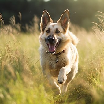 Free Dog Field illustration and picture