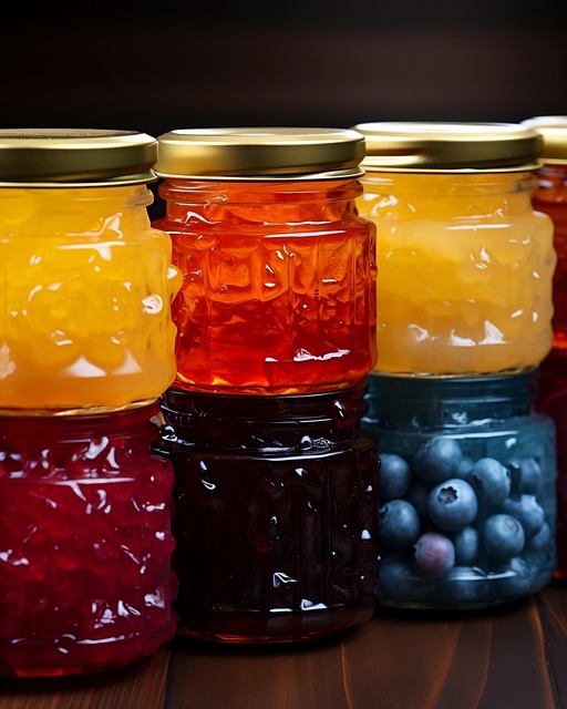 Free ai generated fruits jars illustration