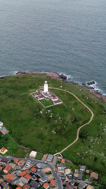 Strand, Antenne, Drone, Fyrtårn