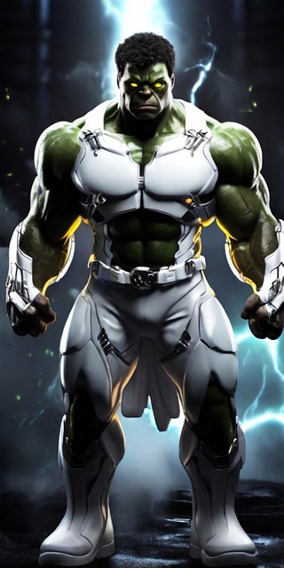 Free ai generated hulk character illustration