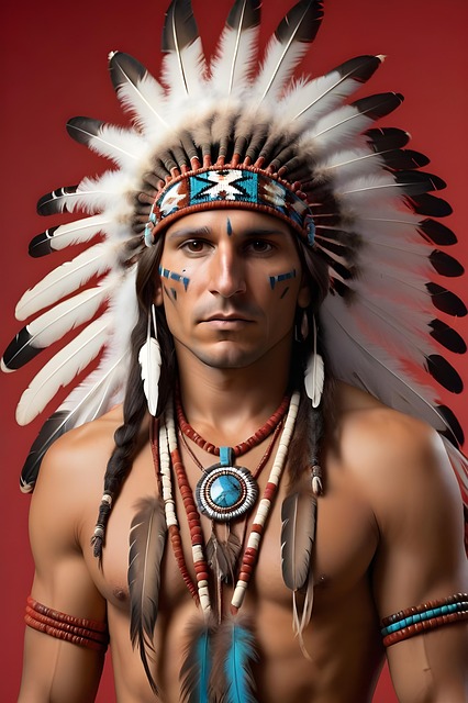 Free ai generated native american american indian illustration