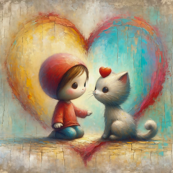 Ai Generiert, Liebe, Freundschaft, Kind