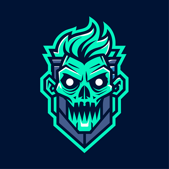 Free zombie head logo vector