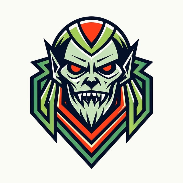 Free zombie head logo vector
