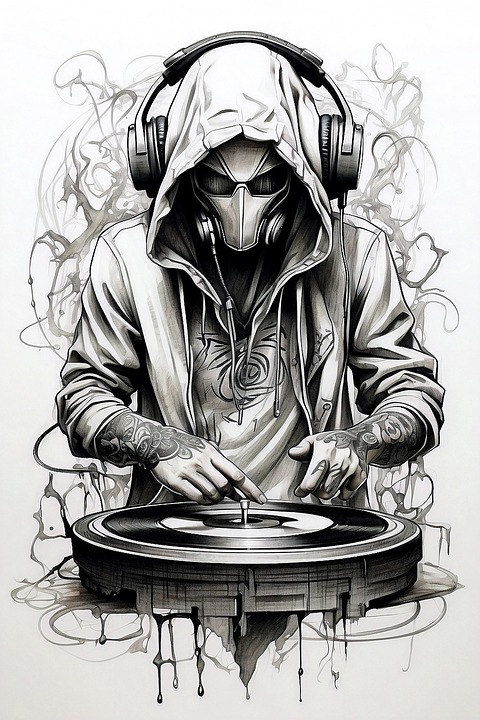 Download Dj, Music, Mask. Royalty-Free Stock Illustration Image