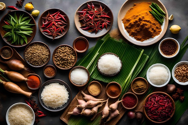 Free ai generated spices ingredients illustration