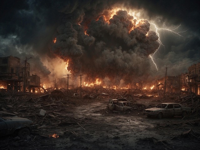 Download free HD stock image of War Fire Free war fire apocalypse illustration