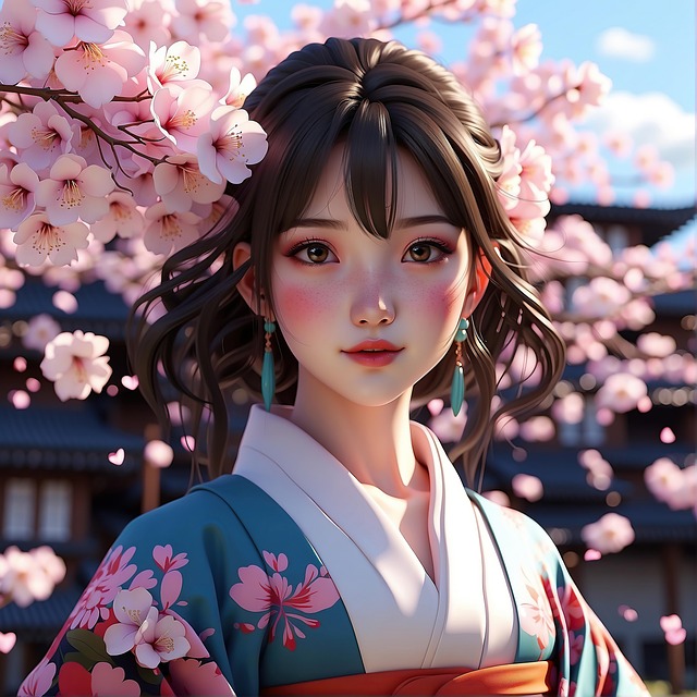 Ai Genereret, Kvinde, Kimono, Kawaii