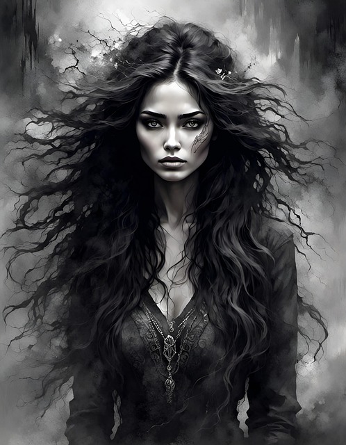 Download free HD stock image of Ai Generated Woman Free ai generated woman goth illustration
