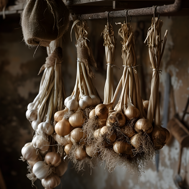 Free ai generated garlic onion illustration
