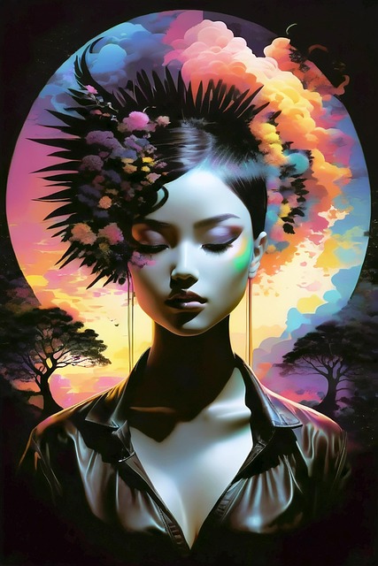 Free ai generated woman beauty illustration