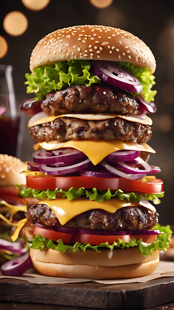 Free burger food salad illustration