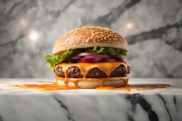 Free ai generated burger food illustration