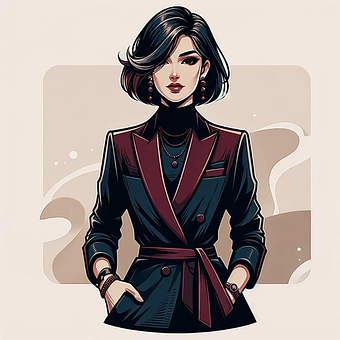 Free Elegant Portrait illustration and picture