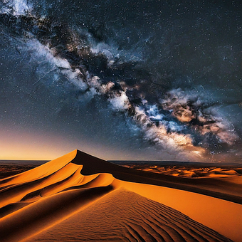 Free Desert Night Sky illustration and picture