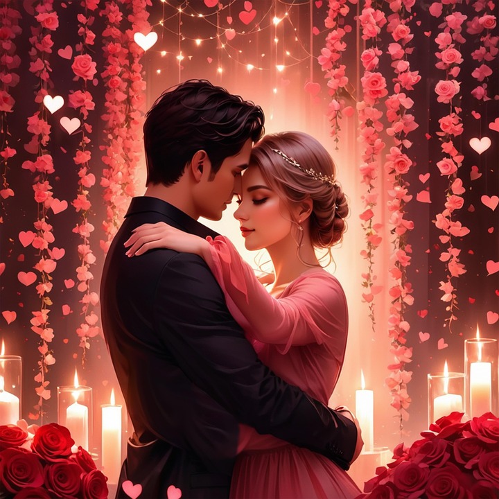 Download Ai Generated Couple Valentine Royalty-Free Stock Illustration ...