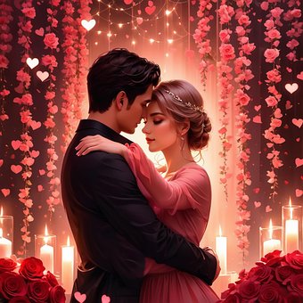Free Ai Generated Couple illustration and picture