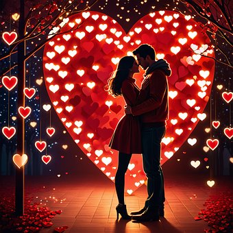 Free Ai Generated Couple illustration and picture