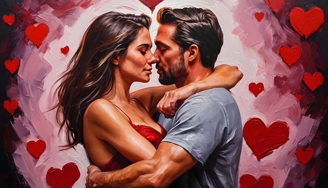 Free ai generated couple lovers illustration