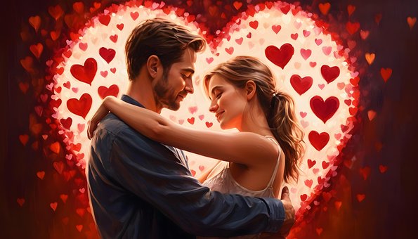 Free Ai Generated Couple illustration and picture