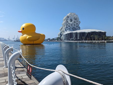 Free Yellow Duck Giant Duck photo and picture