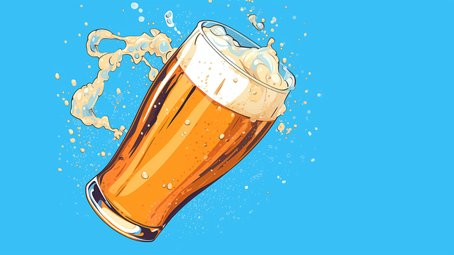 Free beer drink hop illustration