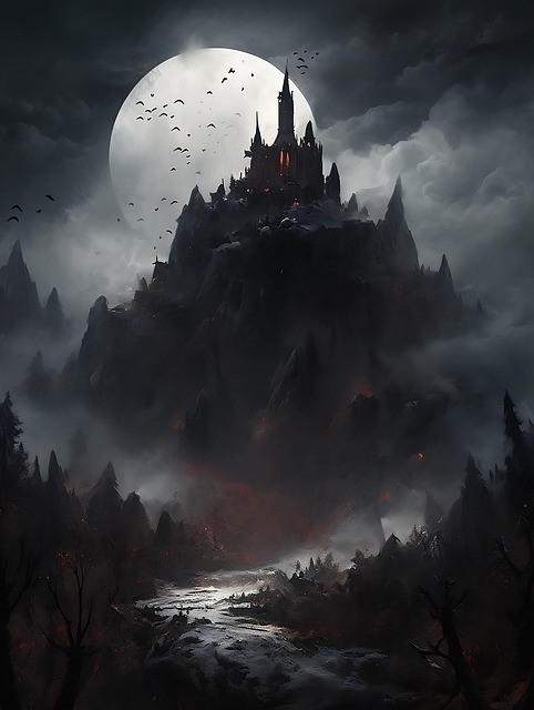 Free castle building medieval illustration