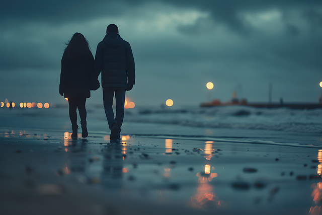 Free ai generated couple lovers illustration