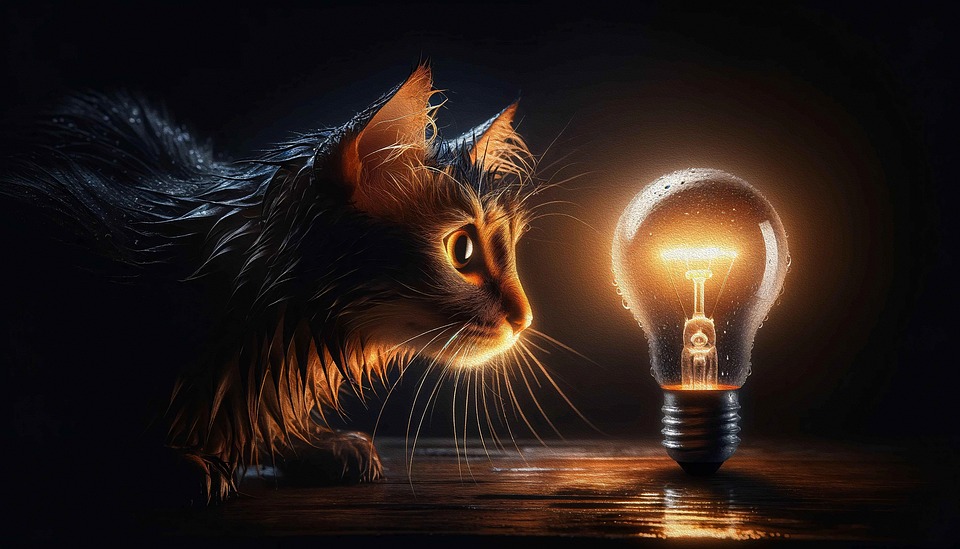 Download Cat Light Bulb Idea Royalty-Free Stock Illustration Image ...