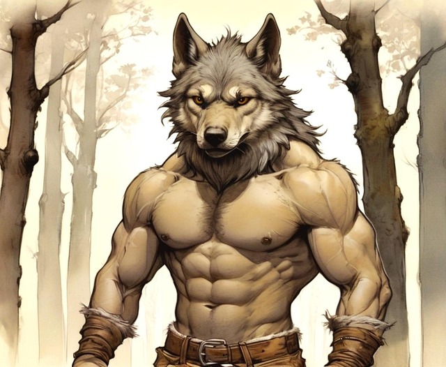 Free Ai Generated Wolf illustration and picture