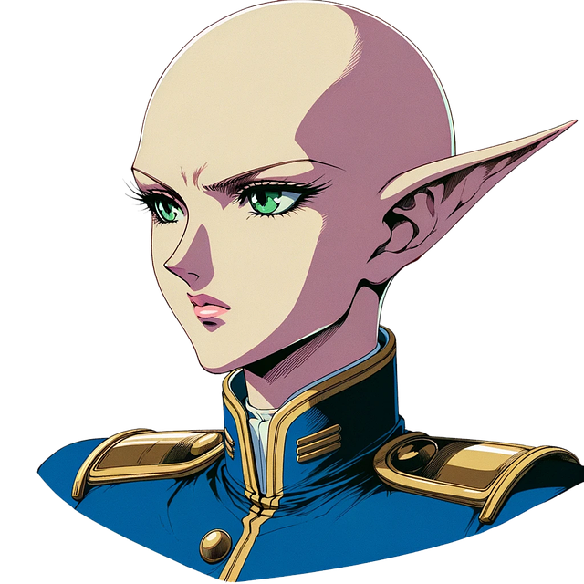 Free ai generated woman bald illustration